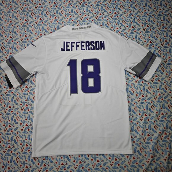 Justin Jefferson Minnesota Vikings Nike White Jersey No. 18 - Picture 2 of 7